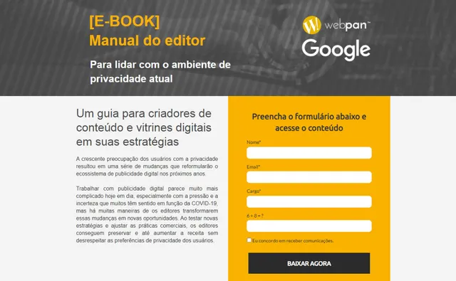 MANUAL DO EDITOR PARA LIDAR COM O AMBIENTE DE PRIVACIDADE ATUAL